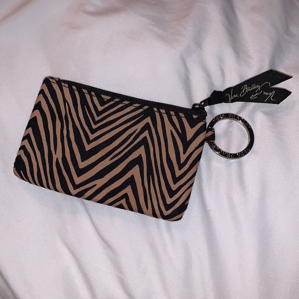 Vera Bradley zebra keychain wallet